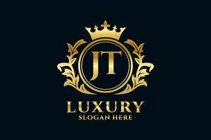 Anfangsbuchstabe jt Royal Luxury Logo Vorlage in Vektorgrafiken für luxuriöse Branding-Projekte und andere Vektorillustrationen. vektor