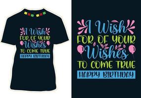 Alles Gute zum Geburtstag T-Shirt-Design vektor