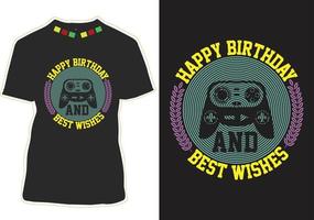 födelsedag t-shirt design vektor