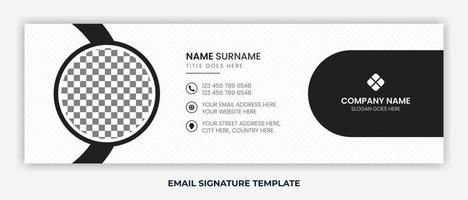 minimalistisk design för e-signaturmall eller e-postsidfot och personligt omslag på sociala medier vektor