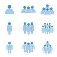 Vektor-Menschen-Icon-Set. Einzelpersonen und Gruppen. für Unternehmen und andere verwendet vektor