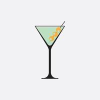 Premium-Cocktail-Symbol. Glas-Cocktail-Illustrationsvektor vektor