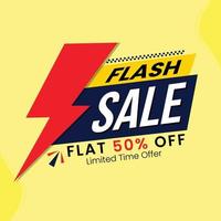 große Flash-Sale-Tag-Design-Vorlage vektor