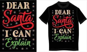 T-Shirt-Design Weihnachten vektor