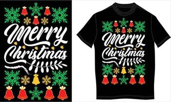 T-Shirt-Design Weihnachten vektor