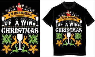 T-Shirt-Design Weihnachten vektor