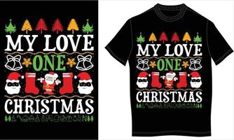 T-Shirt-Design Weihnachten vektor