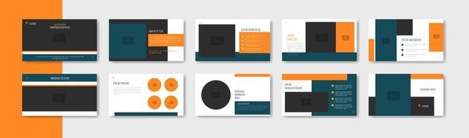 företag presentation glida mall design. minimalis, modern och grundton vektor illustration