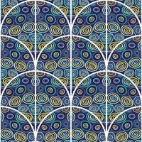 Kreis formt nahtloses Muster im Doodle-Stil. dekoratives Kaleidoskop-Mosaik-Ornament. vektor