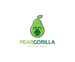 päron gorilla logotyp vektor