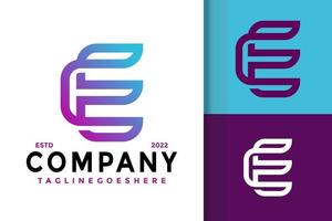 E-Brief-Firmenlogodesign, Markenidentitätslogovektor, modernes Logo, Logodesign-Vektorillustrationsschablone vektor
