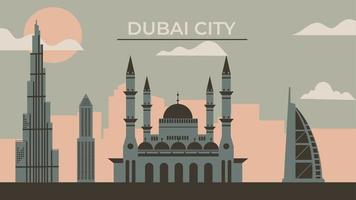 Abbildung der Stadt Dubai vektor