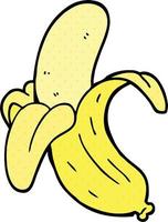 komisk bok stil tecknad serie banan vektor