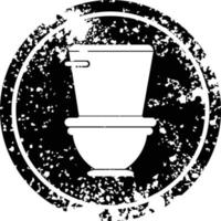 toilette, kreisförmig, beunruhigt, symbol, vektor, illustration vektor