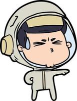 Cartoon gestresster Astronaut vektor