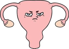 tecknad serie arg livmoder vektor