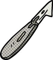 komisk bok stil tecknad serie hantverk kniv vektor