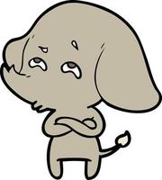 Cartoon-Elefant erinnert sich vektor
