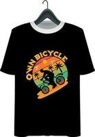 Fahrrad-T-Shirt-Design vektor