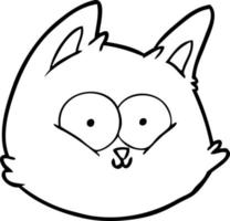 tecknad serie katt ansikte vektor