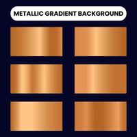 samling av brun metallisk lutning bakgrund vektor
