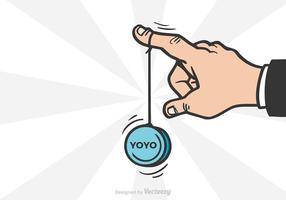 Kostenlose Yoyo Hand Vektor-Illustration vektor