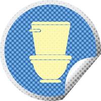 Toilette kreisförmige Peeling-Aufkleber-Vektor-Illustration vektor