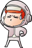 Cartoon gestresster Astronaut vektor