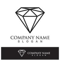 diamant logotyp mall vektor ikon