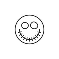 beängstigender Gesichtsvektor für Website-Symbol-Icon-Präsentation vektor