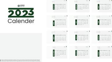 Tischkalender 2023 Desktop-Planer sauberer Stil minimal druckfertig Wochenstart Sonntag Vorlagendesign vektor