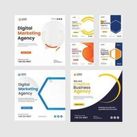 digitale Business-Marketing-Agentur und Social-Media-Post-Vorlagen-Banner-Sammlung für Unternehmen vektor