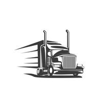 LKW-Logo. Vektorillustration gut für Maskottchen oder Logo für Speditionsindustrie, Fracht oder Logistikindustrie. vektor