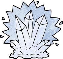 Grunge texturierte Illustration Cartoon natürliche Kristalle vektor