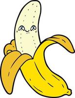 tecknad serie galen Lycklig banan vektor