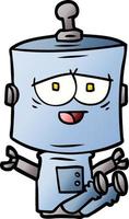 Cartoon-Doodle-Charakter-Roboter vektor