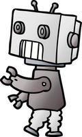 Cartoon-Doodle-Charakter-Roboter vektor