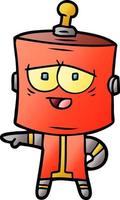 Cartoon-Doodle-Charakter-Roboter vektor