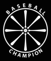 Baseball-Champion-Vektor-T-Shirt-Design-Vorlage vektor