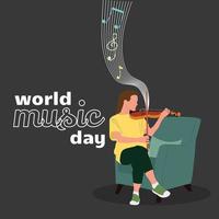 värld musik dag vektor design