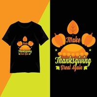 Thanksgiving Day trendiges T-Shirt-Design vektor