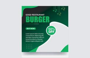 restaurang erbjudande meny design super utsökt mat meny baner pizza burger social media kyckling fritera omslag design posta omslag baner Miniatyr design mall vektor