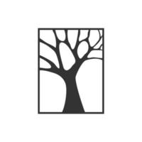 torr träd bricka logotyp vektor