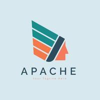 Apache Indian Tribes Logo Template Design für Marken oder Unternehmen und andere vektor