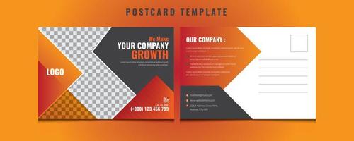 Postkartenvorlage, Vektorvorlage zum Öffnen der Einladung editierbar. postkartendesign, professionelles postkartendesign für unternehmen, ereigniskartendesign, einladungsdesign, direktmail-eddm-vorlage. vektor