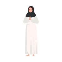 muslimische Frau beten vektor
