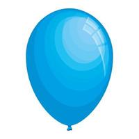 ballon heliumblau schwebend vektor