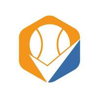 kolla upp tennis vektor logotyp design. tennis boll och bock ikon logotyp.
