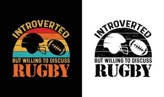 American-Football-T-Shirt-Design, Rugby-T-Shirt-Design vektor