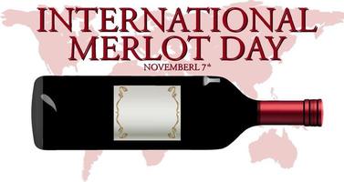 Banner-Design für den internationalen Merlot-Tag vektor